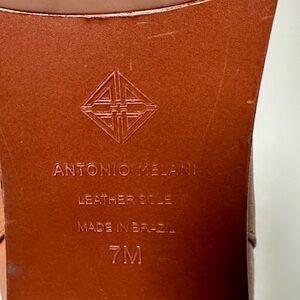 Antonio Melani brown leather ankle boots, size 7